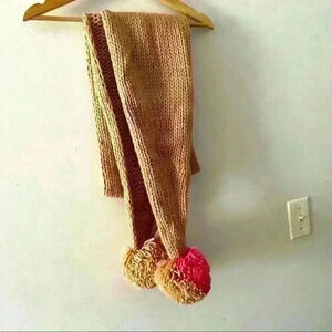 𝅺KATE Spade Pompom Pink Blend Muffler Scarf NWT